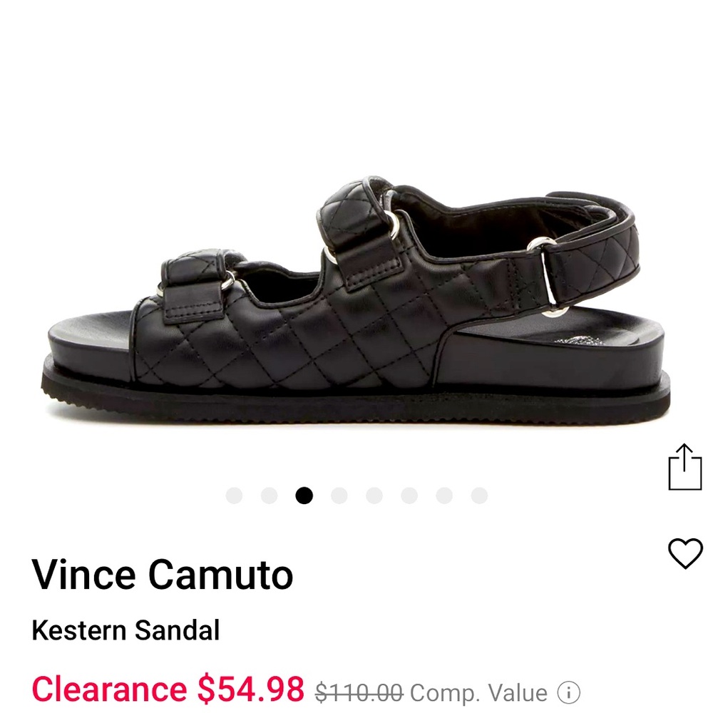 Black Vince Camuto Sandal Gently Used worn once - Picture 7 of 8